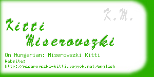 kitti miserovszki business card